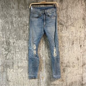 R13 Men's Distressed Drop Jeans Size 28 Leyton